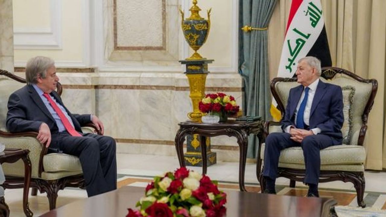 Cumhurbaşkanı Reşid ve Meclis Başkanı Halbusi, Gutteres ile görüştü