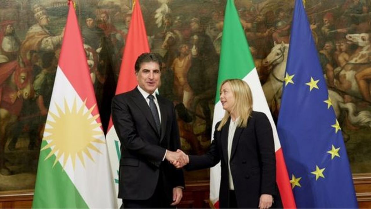 Neçirvan Barzani ile İtalya Başbakanı Meloni görüştü
