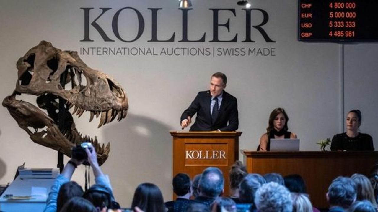 T-Rex cinsi dinozor iskeleti 6,2 milyon dolara satıldı