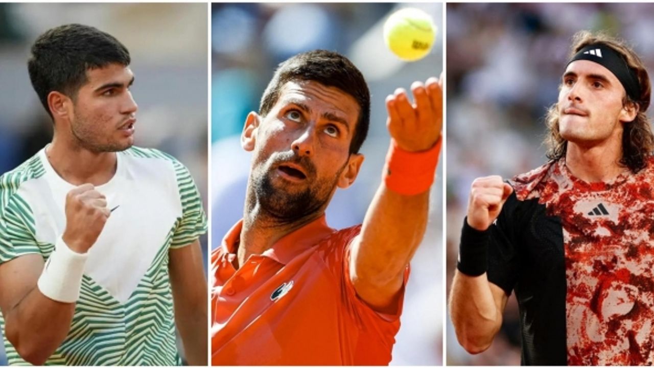 Alcaraz, Djokovic ve Tsitsipas çeyrek finalde
