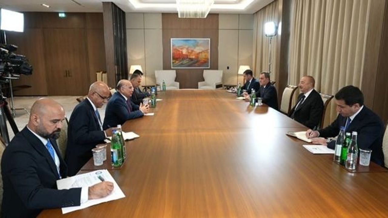 Bakan Hüseyin ile Aliyev görüştü