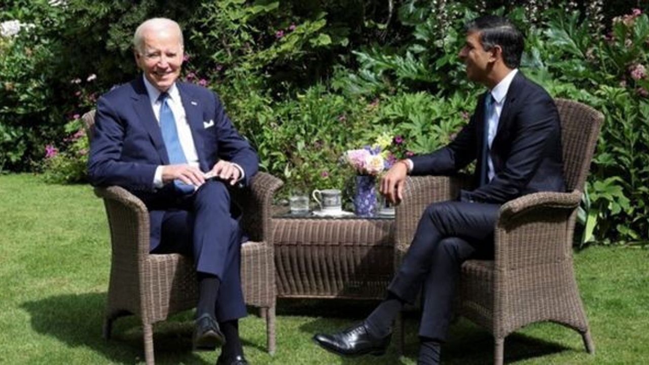 Biden, NATO Zirvesi öncesi İngiltere Başbakanı Sunak'la görüştü