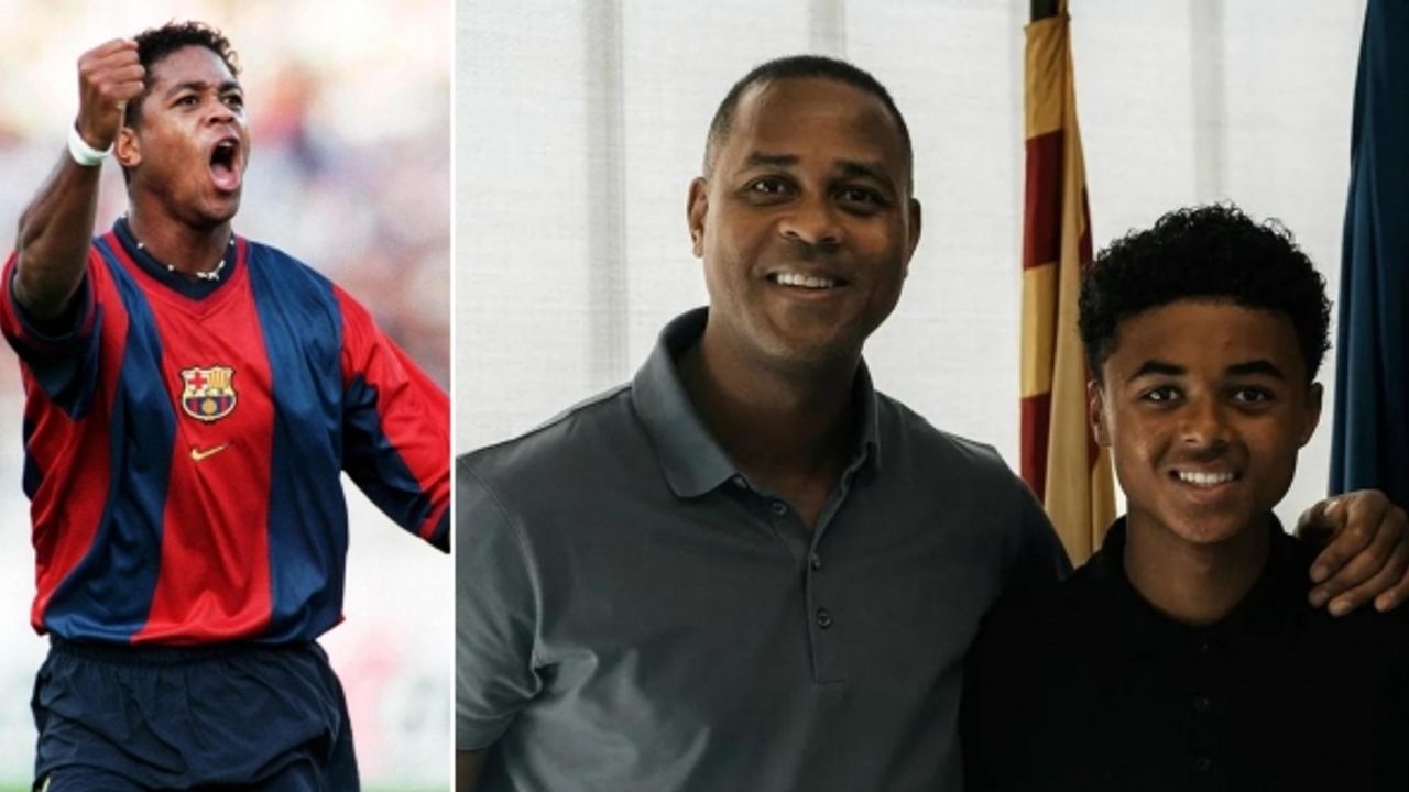Kluivert'ın efsanesi olduğu Barcelona, oğlunu profesyonel yaptı