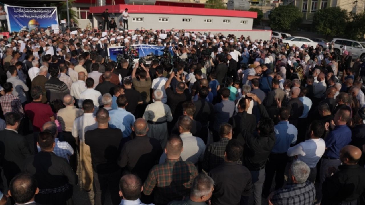 Süleymaniye’de Filistin’e destek gösterisi düzenlendi