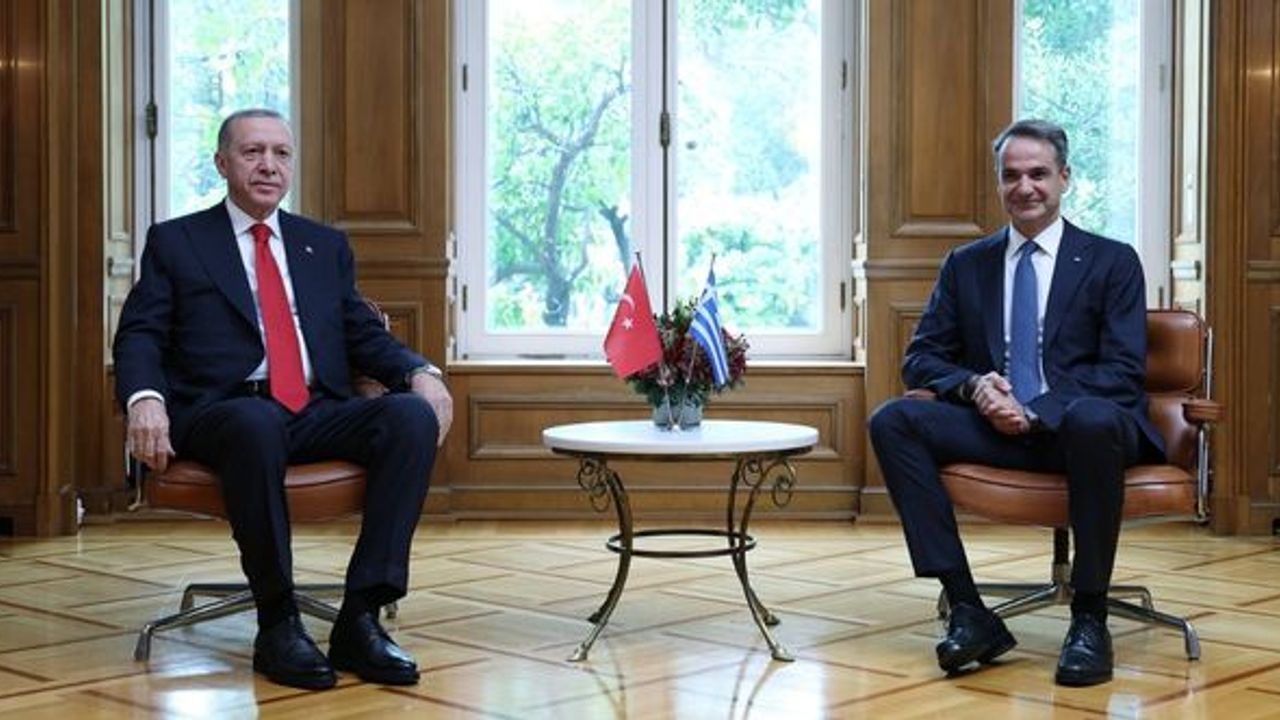 Cumhurbaşkanı Erdoğan ile Yunanistan Başbakanı Miçotakis bir araya geldi