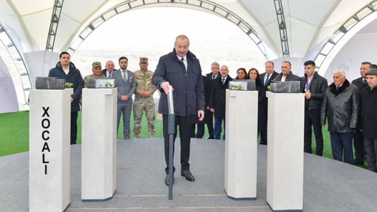 Hocalı'da katliamın kurbanları anısına yapılacak anıtın temeli atıldı