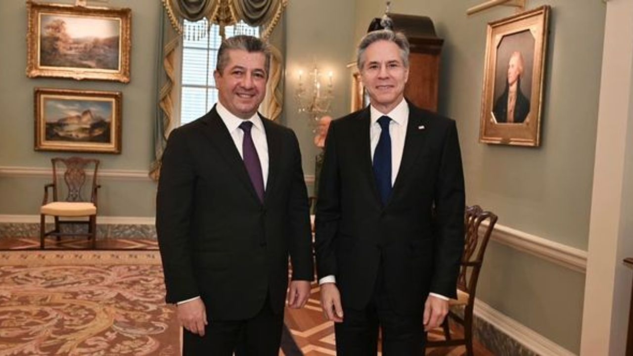 IKBY Başbakanı Barzani ile ABD Dışişleri Bakanı Blinken görüştü