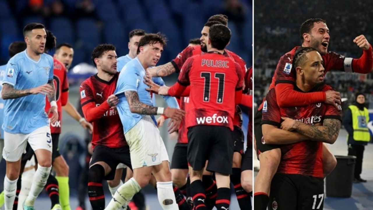 Lazio 8 kişi kaldı, Milan tek golle kazandı