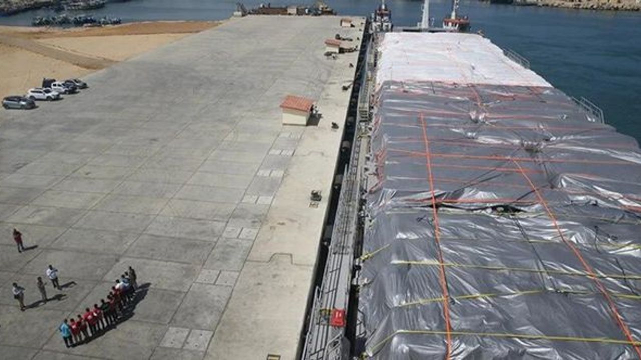 Türkiye'den Gazze'ye insani yardım taşıyan 9. gemi Mısır'da limana yanaştı