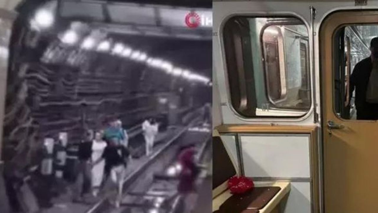 Metro arıza yapınca 171 yolcu tünelden yürüyerek çıktı