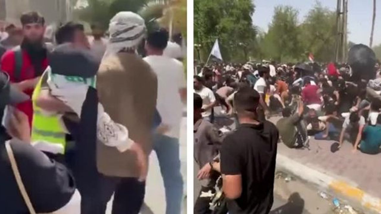 Bağdat'ta güvenlik güçlerinin, "atama" için eylem yapan gruba müdahalesi tepkilere yol açtı