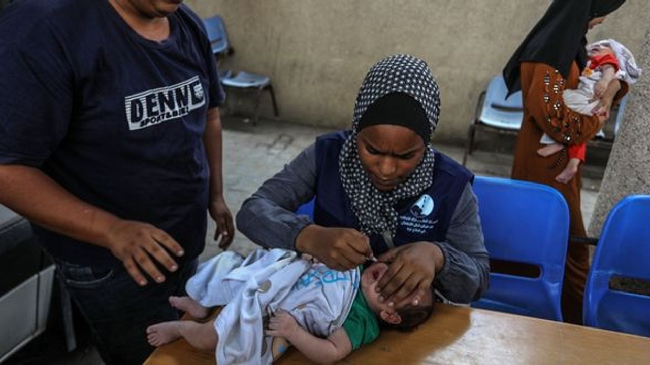 Gazze Şeridi'nde çocuk felci aşısı olan çocuk sayısı 161 bini aştı
