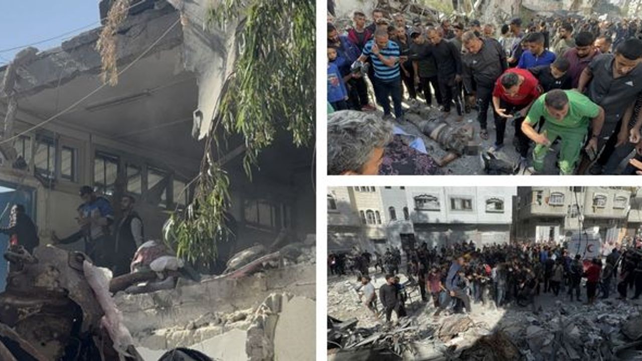 İsrail, Gazze'de yerlerinden edilenlerin sığındığı BM okulunu üçüncü kez bombaladı