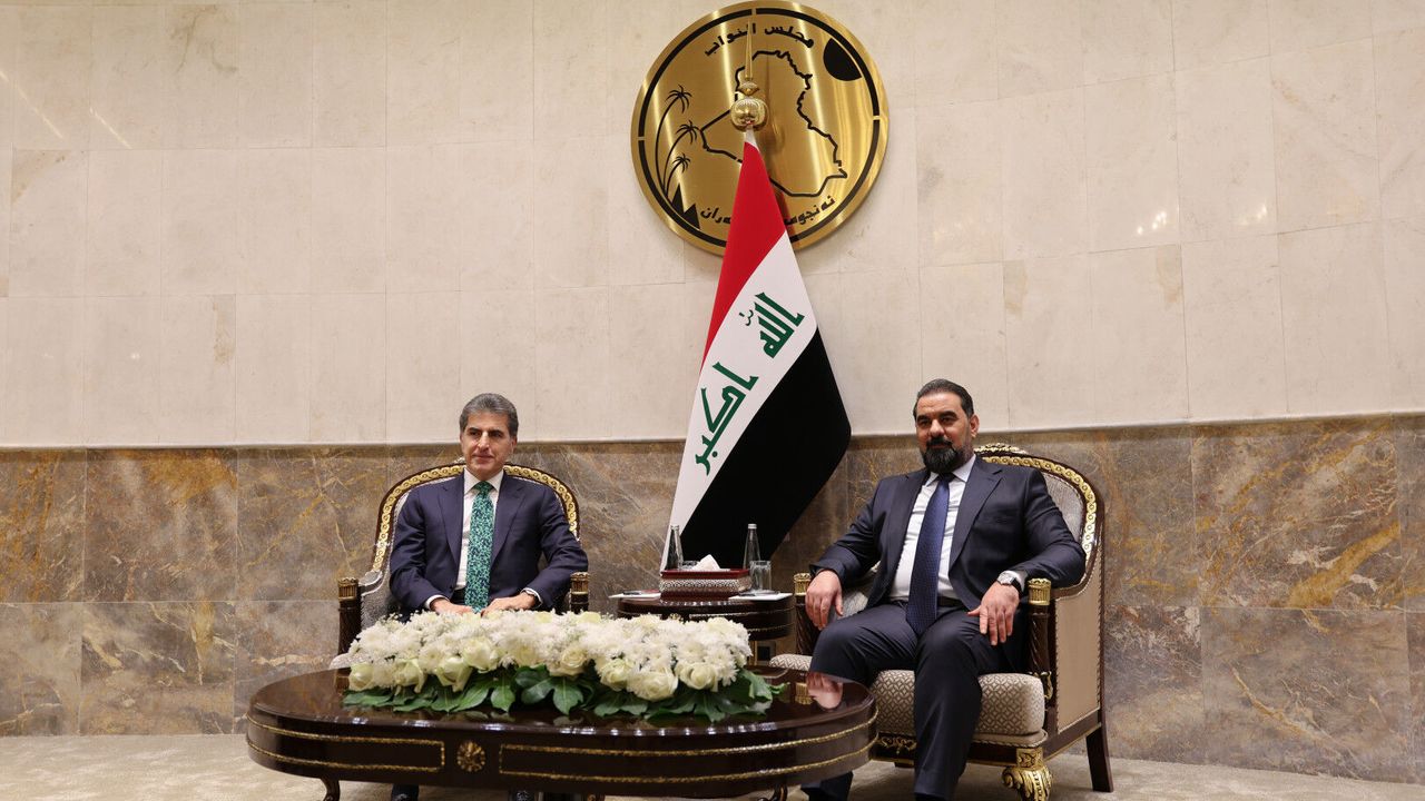 Necirvan Barzani Irak Meclis Baskani Halbusi Ile Gorustu