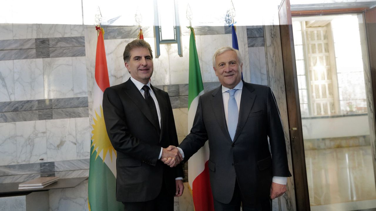 Necirvan Barzani Italya Disisleri Bakanı Tajani ile Görüştü