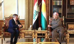 Mesut Barzani ile Ahmet Davutoğlu görüştü