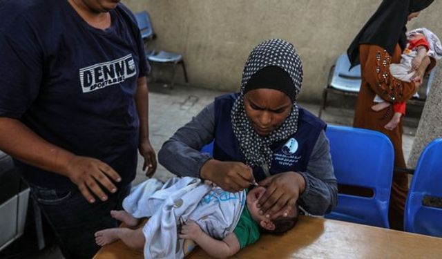 Gazze Şeridi'nde çocuk felci aşısı olan çocuk sayısı 161 bini aştı