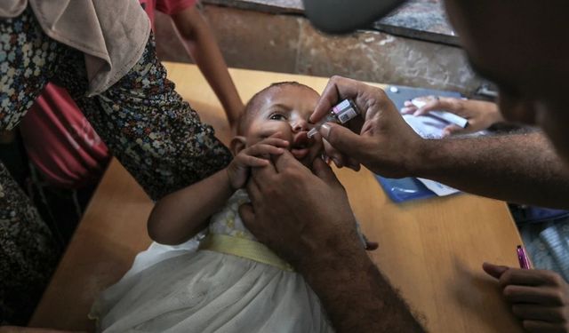 DSÖ: Gazze'de 547 binden fazla çocuğa çocuk felci aşısı yapıldı