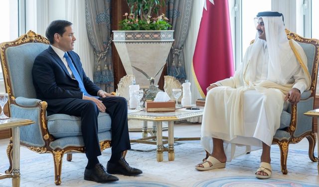 Katar Emiri Şeyh Temim, ABD Dışişleri Bakanı Rubio'yu kabul etti