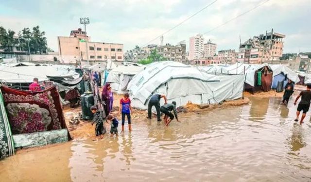 Gazze'de nüfusun yaklaşık yüzde 40'ı yüksek sel riskiyle karşı karşıya
