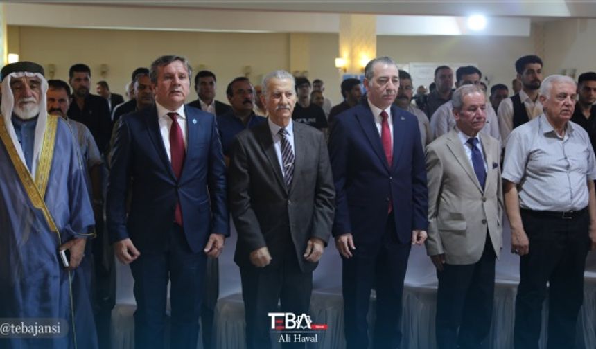 Erbil’de düzenlenen toplantıya çok sayıda Türkmen vatandaş katıldı.