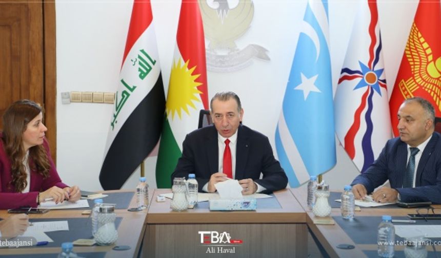 Irak Kürdistan Bölgesi Yönetimi (IKBY) Oluşumlardan Sorumlu Bölge Bakanı Aydın Maruf, dini ve etnik oluşumların temsilcileri ile toplantı düzenledi.