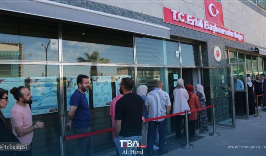 Türkiye&#039;de 14 Mayıs 2023 Pazar günü yapılacak Cumhurbaşkanı Seçimi ve 28. Dönem Milletvekili Genel Seçimi için Irak’ta mevcut temsilciliklerde oy verme işlemi başladı.