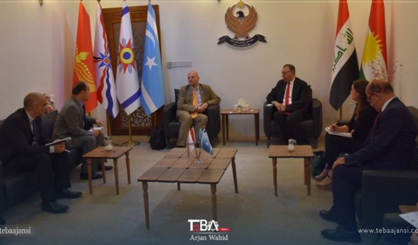 Birleşmiş Milletler Irak Yardım Misyonu&#039;ndan (UNAMİ) bir heyet Irak Kürdistan Bölgesi Yönetimi (IKBY) Oluşumlardan Sorumlu Bölge Bakanı Aydın Maruf&#039;u ofisinde ziyaret etti.