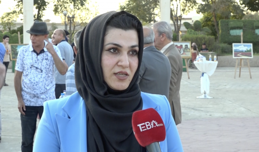 ITC Erbil Kadın Kollar Birliği Başkanı Ruveyda Muhammet, “Minare parkında Türkmen ressamlarımızın resimlerini sergiledik. 40’tan fazla resimi sergiledik. Türkmen vatandaşlarımızın yeteneklerini ortaya çıkarmayı hedefliyoruz.” ifadesini kullandı.