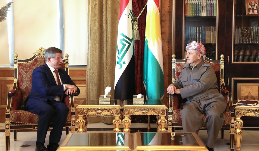 Mesut Barzani ile Ahmet Davutoğlu görüştü