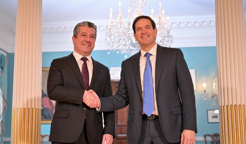 Barzani ile ABD Dışişleri Bakanı Rubio bir araya geldi