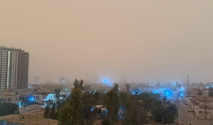 Toz fırtınası nedeniyle Erbil’de 12 kişi hastaneye başvurdu