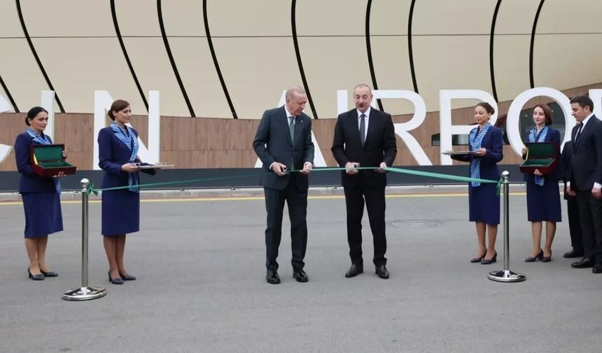 Erdoğan ve Aliyev, Laçın Uluslararası Havalimanı'nın açılışını yaptı