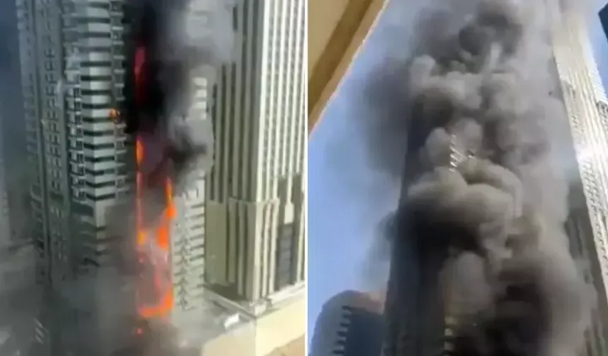 Dubai'de 67 katlı binada çıkan yangın söndürüldü