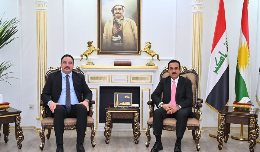 Türkmen Müsteşar Ağa ile Erbil Valisi Hoşnav görüştü