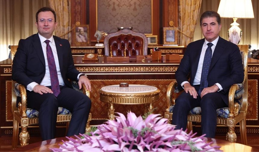 IKBY Başkanı Barzani ile Başkonsolos Topçu görüştü