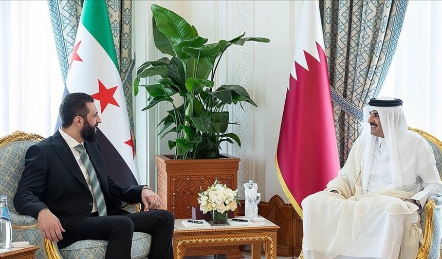 Şara, Doha'da Katar Emiri Al Sani ile görüştü